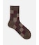 【Tabio MEN】ウールJQブロックチェックショートソックス