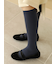 毛混ベタハイソックス