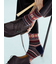 【Tabio MEN】紡毛JQ雪柄フェアアイルレギュラーソックス
