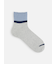 【Tabio MEN】ハーフカラーライン杢ショートソックス(27.0～29.0cm)