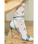綿麻メッシュパッチワーク柄ショートソックス