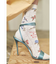 綿麻メッシュパッチワーク柄ショートソックス