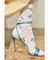 綿麻メッシュパッチワーク柄ショートソックス