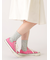 くるくるワッフル花柄ショートソックス