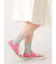 くるくるワッフル花柄ショートソックス