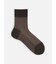 【Tabio MEN】綿麻JQストライプショートソックス(27.0～29.0cm)
