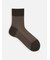 【Tabio MEN】綿麻JQストライプショートソックス(27.0～29.0cm)