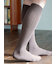 毛混薄手リブハイソックス