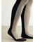 綿混バイカラータイツ