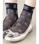 チュールタイル柄ショートソックス