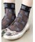 チュールタイル柄ショートソックス