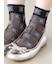 チュールタイル柄ショートソックス