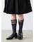 3WAY縫製チュールリブ無地ソックス