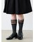 3WAY縫製チュールリブ無地ソックス