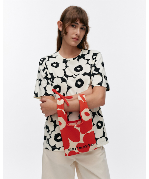 Knitted Mini Tote Unikko トートバッグ｜マリメッコのアウトレット