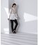 シャツ×クロップドニットレイヤードセット