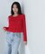 シャーリングペプラムトップス