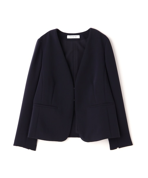 PeサテンストレッチSETUPシリーズ ノーカラージャケット 24SS