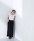 柄編みフリルニット
