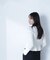 バイカラーペプラムニット