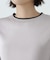 バイカラーペプラムニット