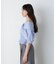 ストライプクロスリボンブラウス