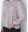 シャーリングデザインブラウス