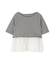 シフォンドッキングペプラムカットソー*