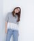 シフォンドッキングペプラムカットソー*