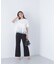 シフォンドッキングペプラムカットソー*