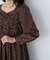 ミニフラワーシャーリングワンピース＊