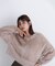 ヘアリーラメニットシリーズ Vネックニット＊