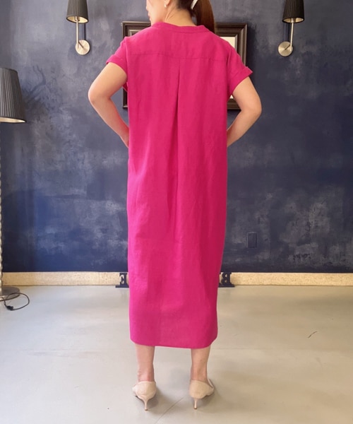 リネンワンピース｜ブルーフロンセの通販｜&mall（アンドモール