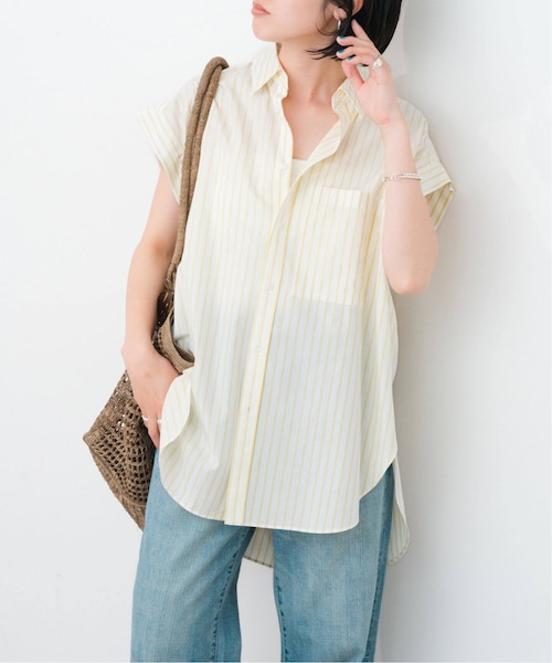 Spick and Span フレンチスリーブロングシャツ フレンチスリーブロングシャツ（シャツ／ブラウス）｜Spick and