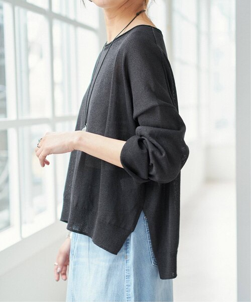 新品タグ付き♡　ペーパーヤーンボートネックニット 手洗い可 / ペーパーヤーンボートネックニット｜スピックアンド