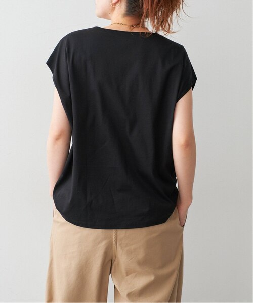 スピックアンドスパン　汗ジミ防止 / コクーンシルエットTシャツ　新品　黒 汗ジミ防止 / コクーンシルエットTシャツ｜スピックアンドスパン