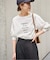 ボートネックシルケットロゴロンTEE