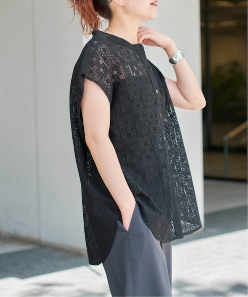 追加2》PEレースフレンチスリーブシャツ｜スピックアンドスパンの通販