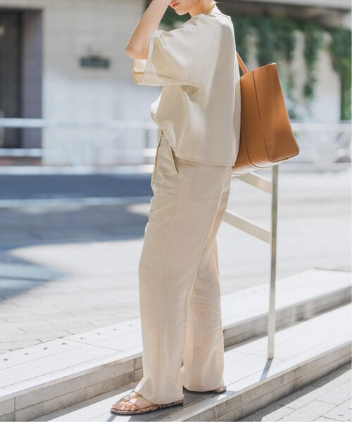 スピックアンドスパン ハイブリッドラミーTトップス 黒 2025SS セール】ハイブリッドラミーTトップス（シャツ/ブラウス