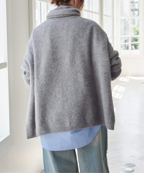 追加》フォックスウールミックスロングリブタートルプルオーバー