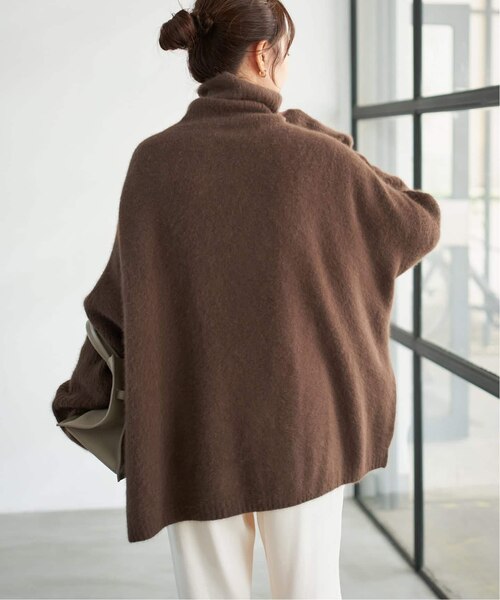 追加》フォックスウールミックスロングリブタートルプルオーバー