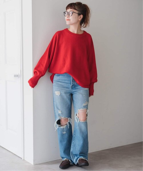 バルキーヤーンドルマンロングリブニット Spick & Span｜《追加2》バルキーヤーンドルマンロングリブニット