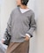 《WEB限定カラー有り》カシミヤ混Vネックプルオーバー