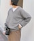 《WEB限定カラー有り》カシミヤ混Vネックプルオーバー