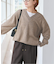 《WEB限定カラー有り》カシミヤ混Vネックプルオーバー