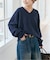 《WEB限定カラー有り》カシミヤ混Vネックプルオーバー