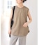 汗染み防止ファインコットンノースリTシャツ