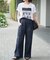 ライトコットンストレートパンツ