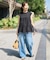 《一部店舗+WEB限定》ドットチュールティアードTシャツ