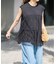 《一部店舗+WEB限定》ドットチュールティアードTシャツ